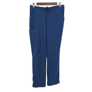 WonderWink Scrub Pants Womens Size Medium Cargo Drawstring Navy Blue